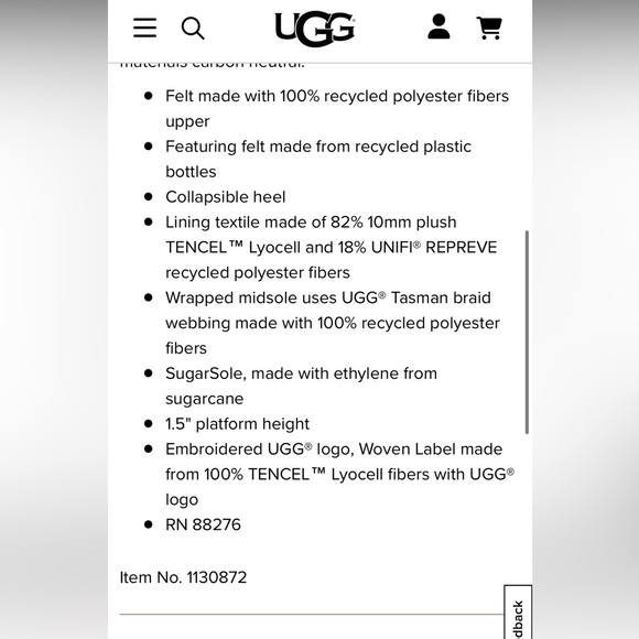 UGG refelt Tasman - Picture 3 of 4